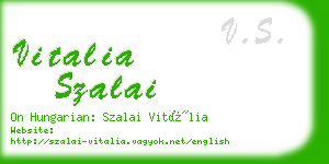 vitalia szalai business card
